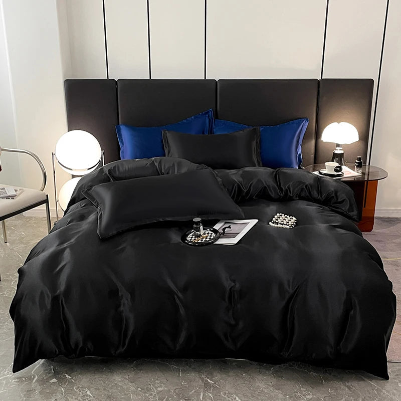 Parure de Lit en Satin Blanc – Luxe et Confort Ultime pour un Sommeil Réparateur 11