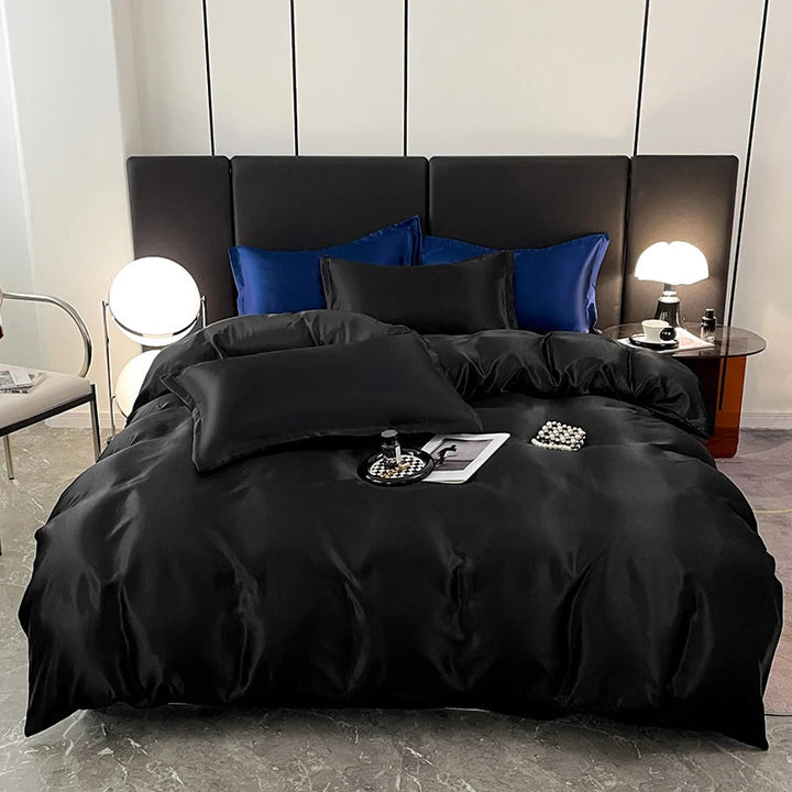 Parure de Lit en Satin Blanc – Luxe et Confort Ultime pour un Sommeil Réparateur 11