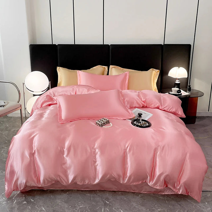 Parure de Lit en Satin Blanc – Luxe et Confort Ultime pour un Sommeil Réparateur 13