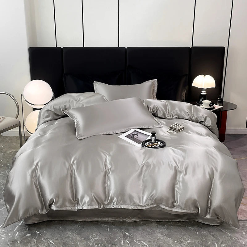 Parure de Lit en Satin Blanc – Luxe et Confort Ultime pour un Sommeil Réparateur 6