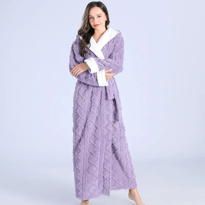 Peignoir Matelassé Femme Doux et Respirant – Long Pour Moments de Détente, Disponible en Plusieurs Tailles et Couleurs 3