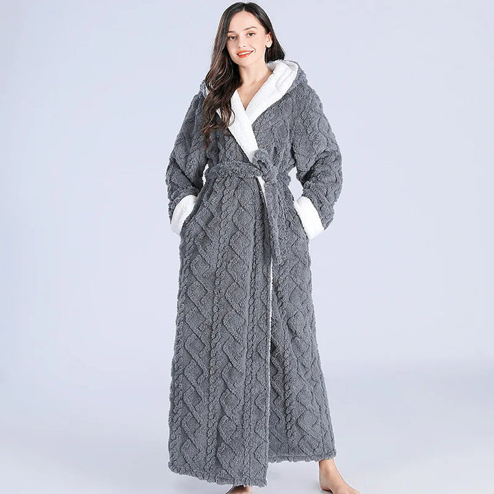 Peignoir Matelassé Femme Doux et Respirant – Long Pour Moments de Détente, Disponible en Plusieurs Tailles et Couleurs 4