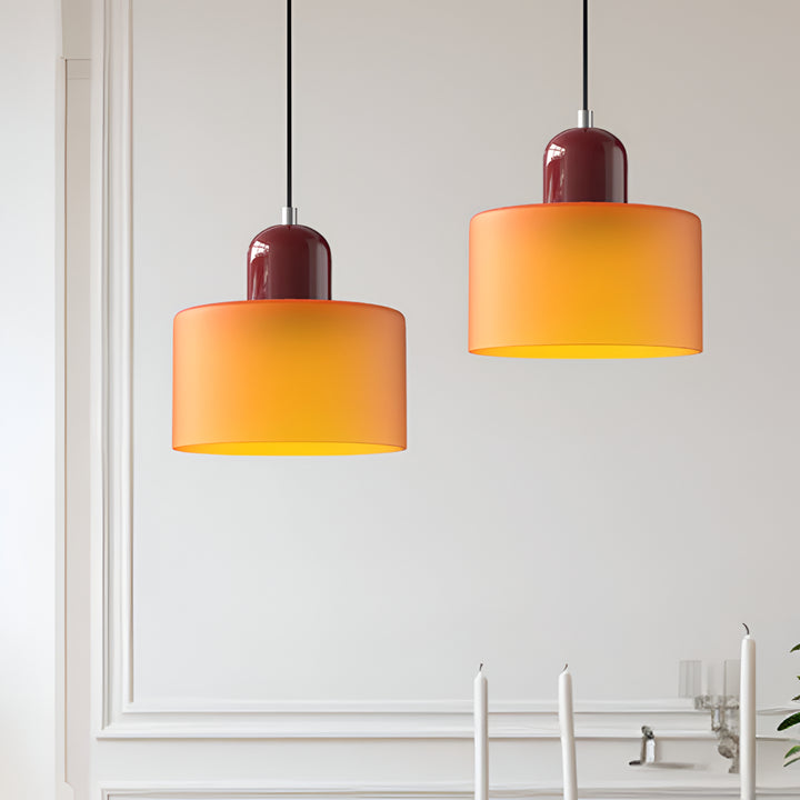 Pendant Light Glass Shade Modern Sculptural Hanging Lamp