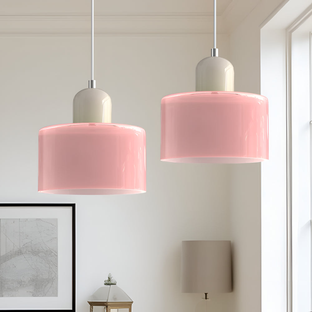 Pendant Light Glass Shade Modern Sculptural Hanging Lamp