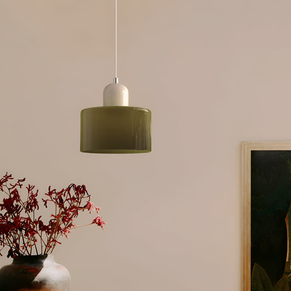 Pendant Light Glass Shade Modern Sculptural Hanging Lamp