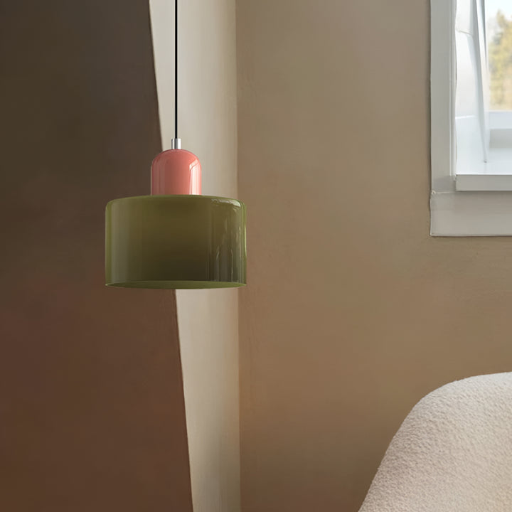 Pendant Light Glass Shade Modern Sculptural Hanging Lamp