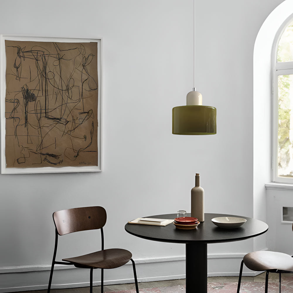 Pendant Light Glass Shade Modern Sculptural Hanging Lamp