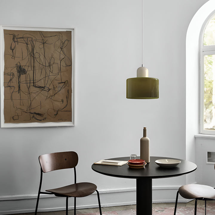 Pendant Light Glass Shade Modern Sculptural Hanging Lamp