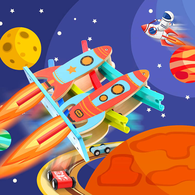 Piste de Course Colorée pour Tout-Petits avec Jouets Circuit Voiture – Développement de la Motricité Fine et Amusement 0