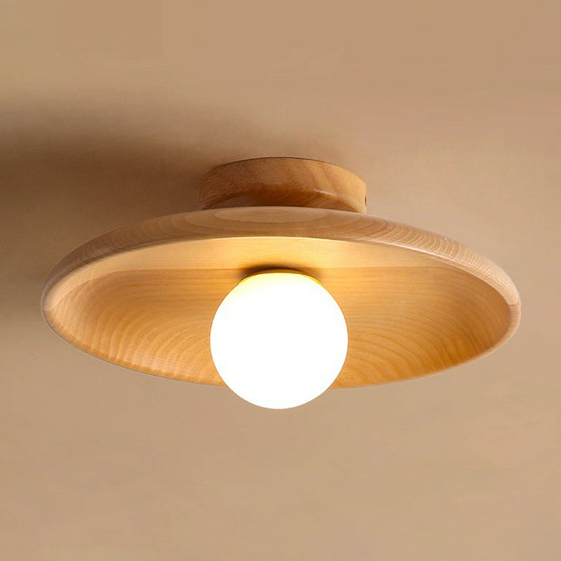 Plafond Lumineux Plat en Bois Élégant avec Lumière Douce – Design Minimaliste pour Intérieur Moderne 1