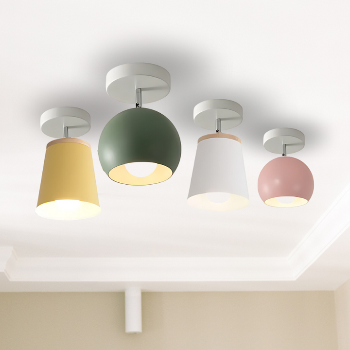 Plafonnier Design Macaron LED, Éclairage Doux pour Intérieur - Luminaire Plafonnier en Plastique Durable 2