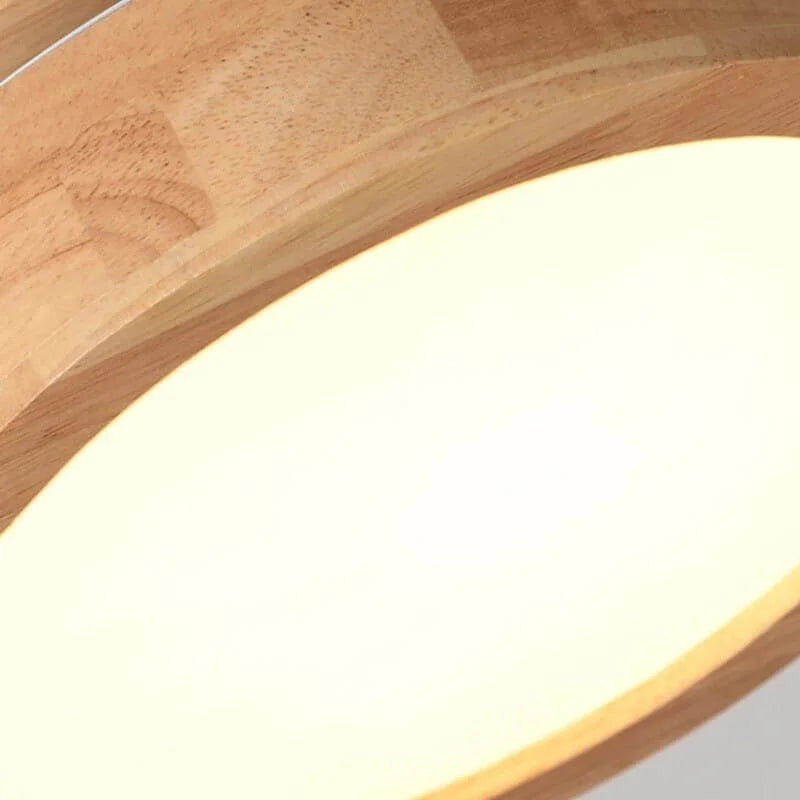 Plafonnier Design Scandinave en Bois avec Éclairage LED Intégré – 40 cm, Luminaire Plafonnier pour Salon et Chambre 3