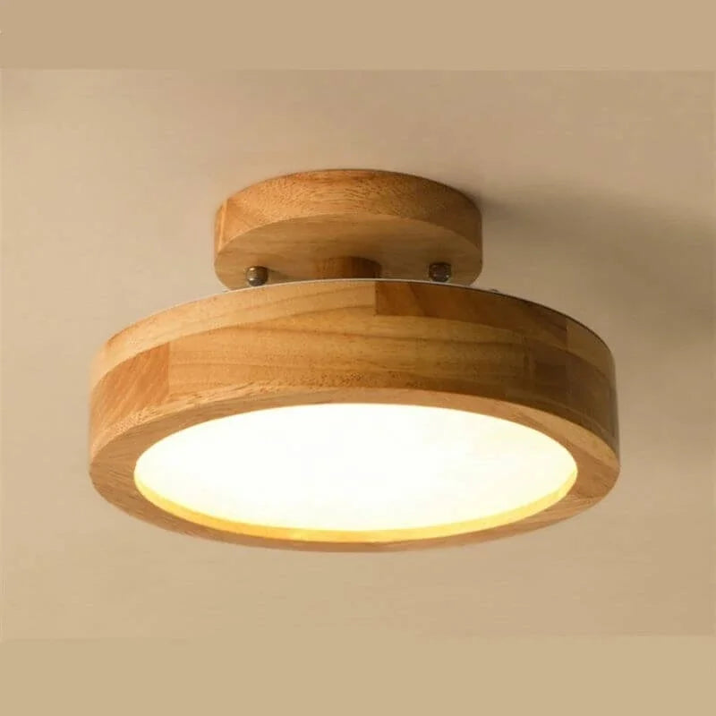 Plafonnier Design Scandinave en Bois avec Éclairage LED Intégré – 40 cm, Luminaire Plafonnier pour Salon et Chambre 5