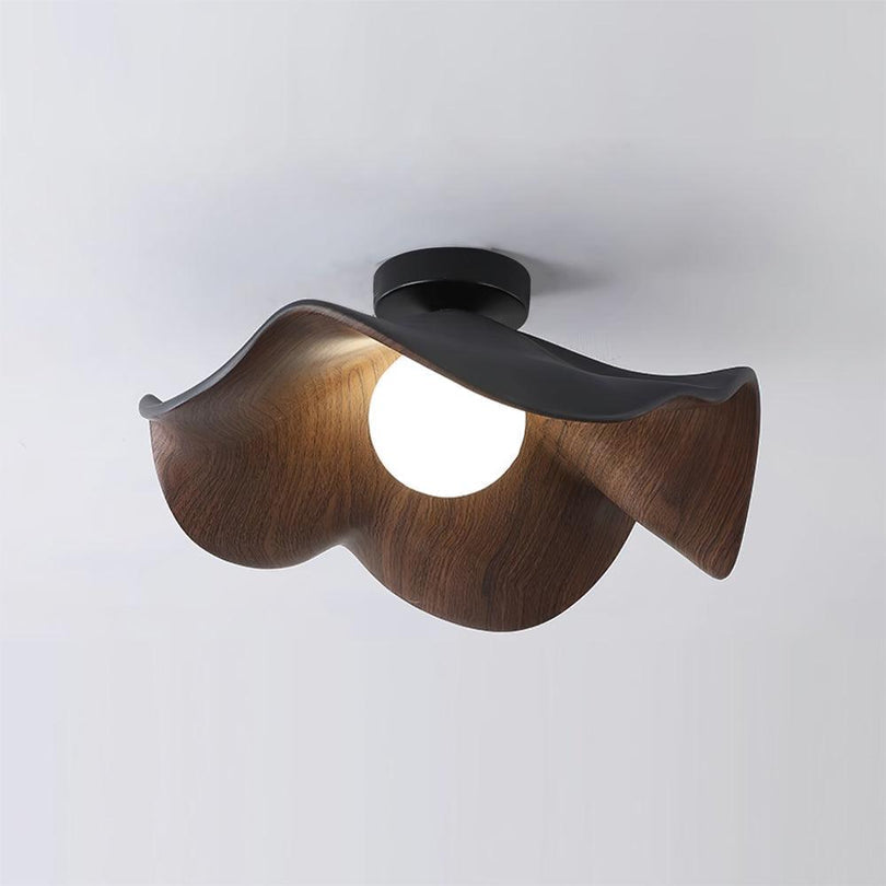Plafonnier Design en Bois avec Éclairage LED Économique – Lampe Plafond Scandinave Moderne 0