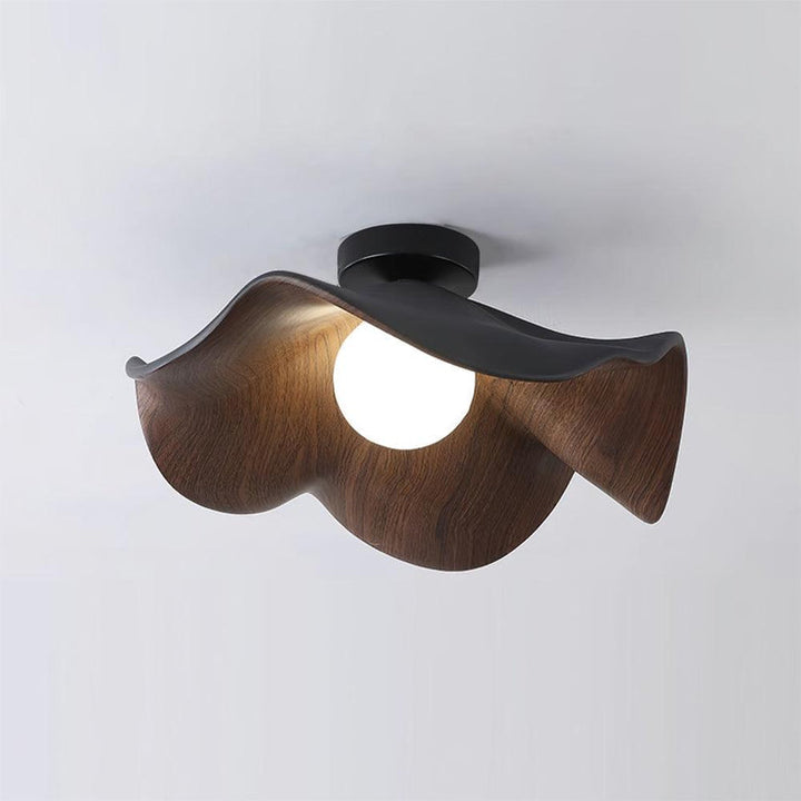 Plafonnier Design en Bois avec Éclairage LED Économique – Lampe Plafond Scandinave Moderne 0