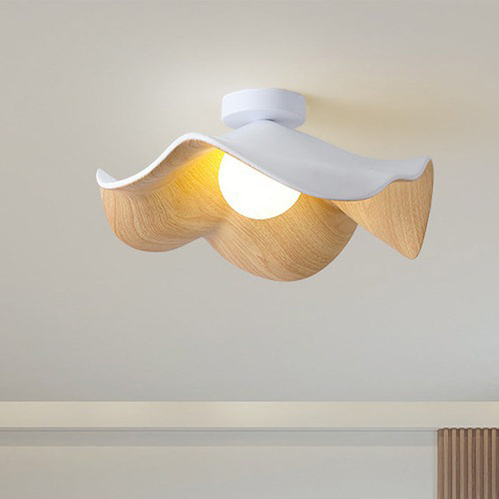 Plafonnier Design en Bois avec Éclairage LED Économique – Lampe Plafond Scandinave Moderne 5