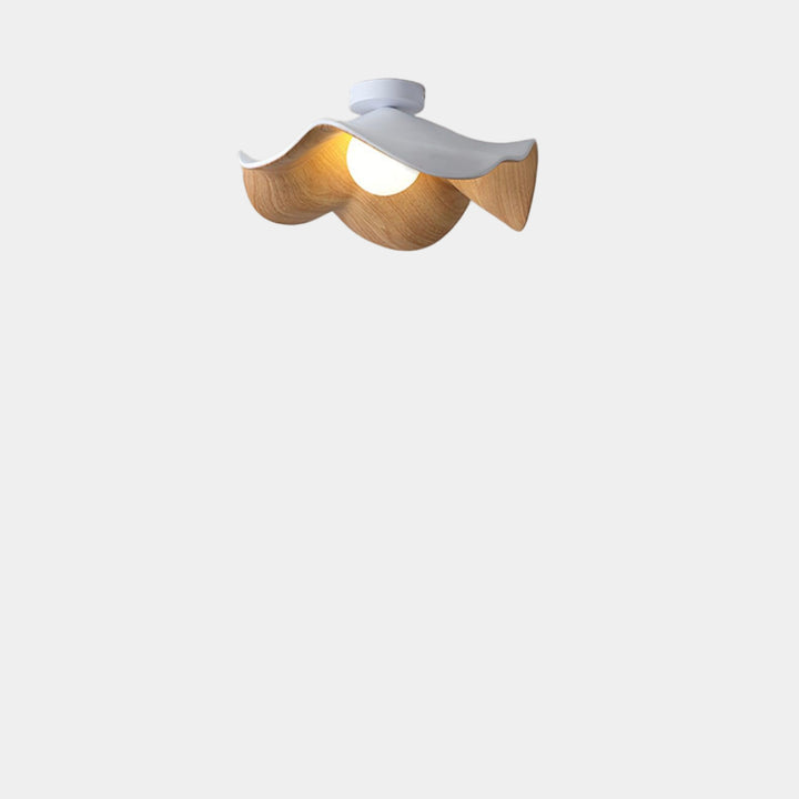 Plafonnier Design en Bois avec Éclairage LED Économique – Lampe Plafond Scandinave Moderne 9