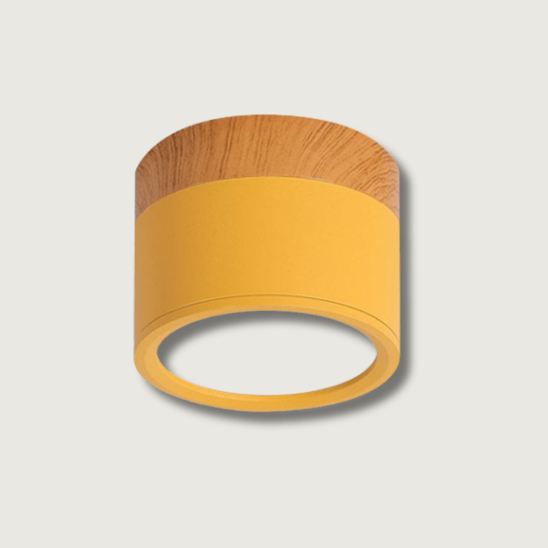 Plafonnier Design en Métal et Bois pour Cuisine – Lampe Plafond Élégante et Compacte 18 x 15 cm 1