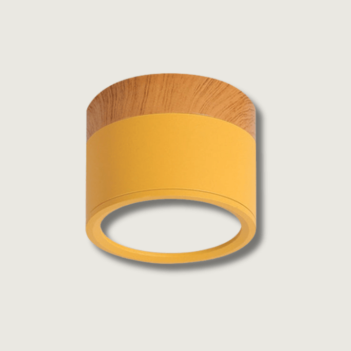 Plafonnier Design en Métal et Bois pour Cuisine – Lampe Plafond Élégante et Compacte 18 x 15 cm 1