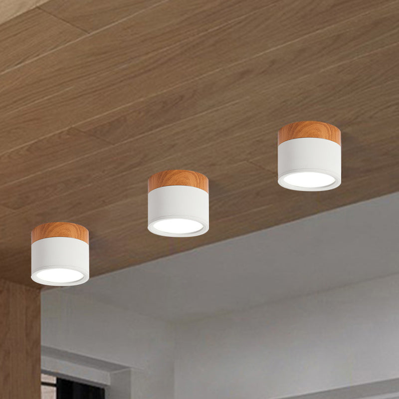 Plafonnier Design en Métal et Bois pour Cuisine – Lampe Plafond Élégante et Compacte 18 x 15 cm 2