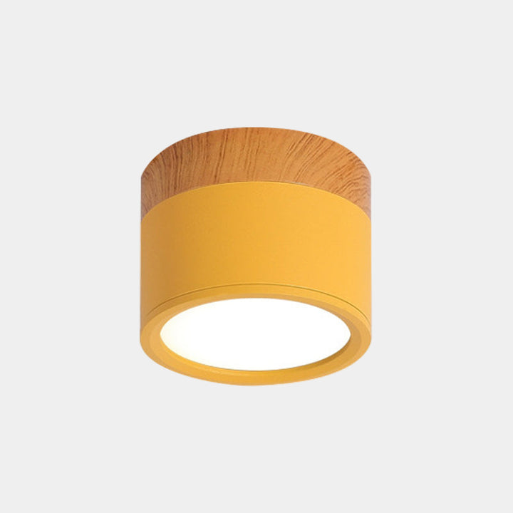 Plafonnier Design en Métal et Bois pour Cuisine – Lampe Plafond Élégante et Compacte 18 x 15 cm 3