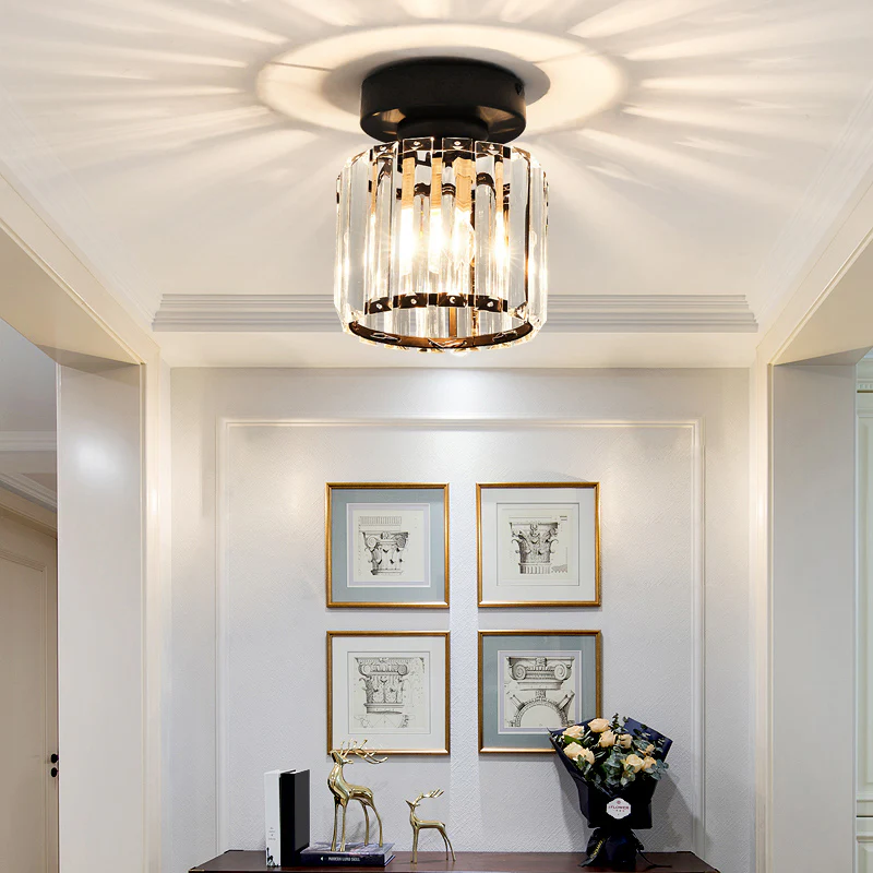 Plafonnier Design en Verre Cristal pour Salon et Chambre – Luminaire Élégant avec Base en Laiton, Installation Facile 12