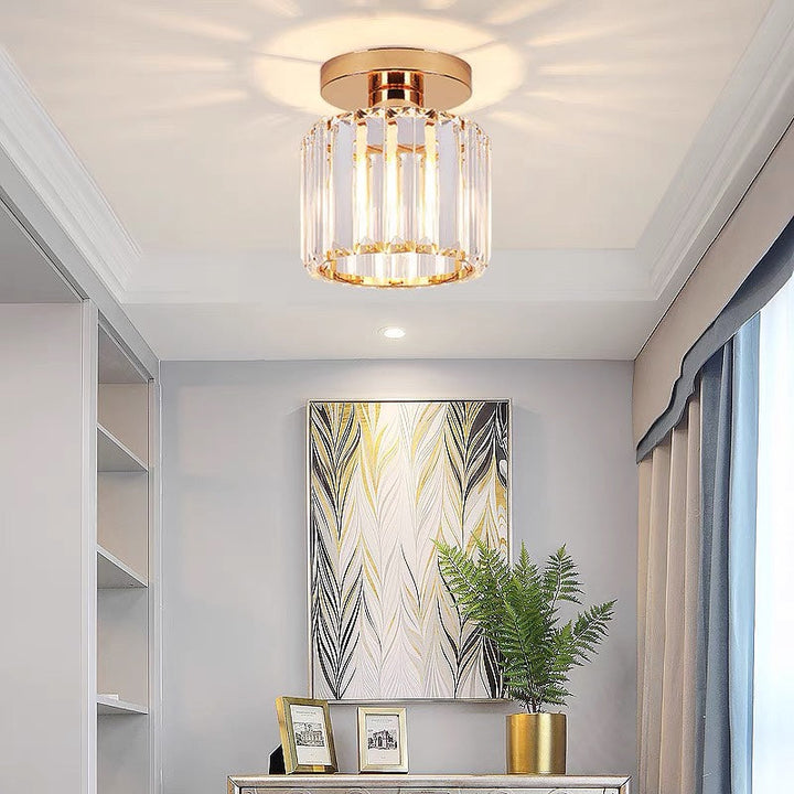 Plafonnier Design en Verre Cristal pour Salon et Chambre – Luminaire Élégant avec Base en Laiton, Installation Facile 14