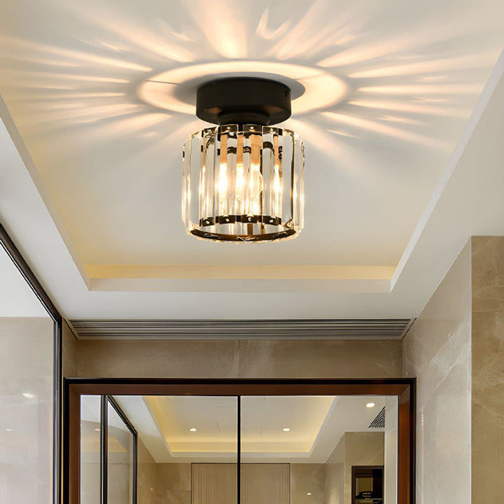 Plafonnier Design en Verre Cristal pour Salon et Chambre – Luminaire Élégant avec Base en Laiton, Installation Facile 6