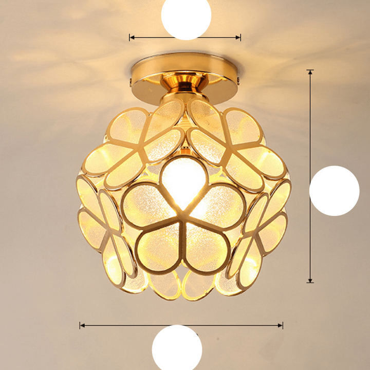 Plafonnier Design en Verre Floral pour Salon et Chambre – Luminaire Élégant avec Ambiance Chaleureuse, 20 cm 4