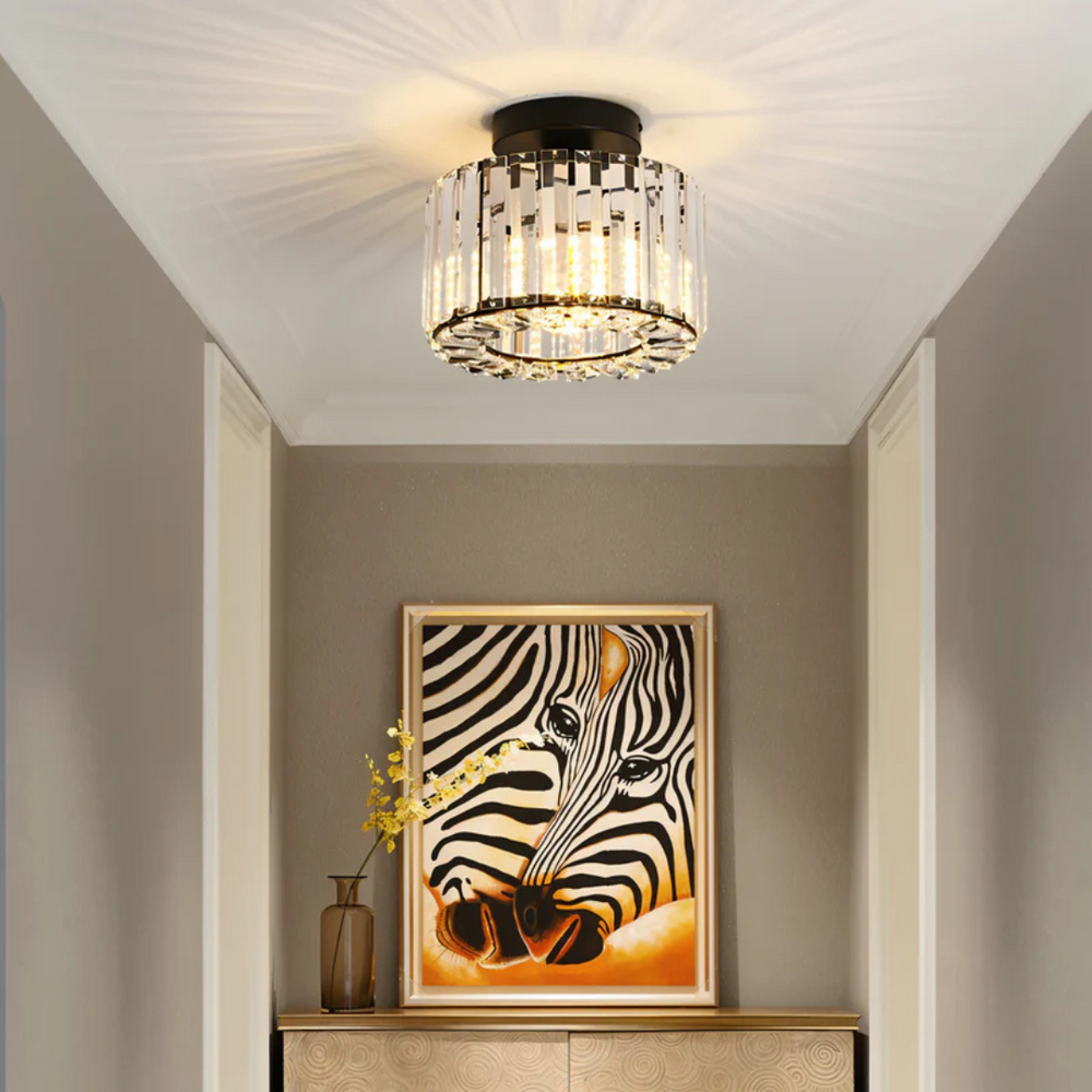 Plafonnier Élégant en Cristaux pour Salon, Chambre et Cuisine - Éclairage LED Moderne et Sophistiqué 1