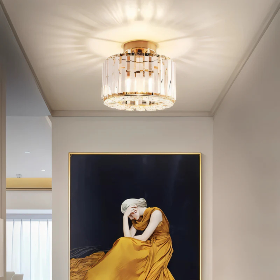 Plafonnier Élégant en Cristaux pour Salon, Chambre et Cuisine - Éclairage LED Moderne et Sophistiqué 2