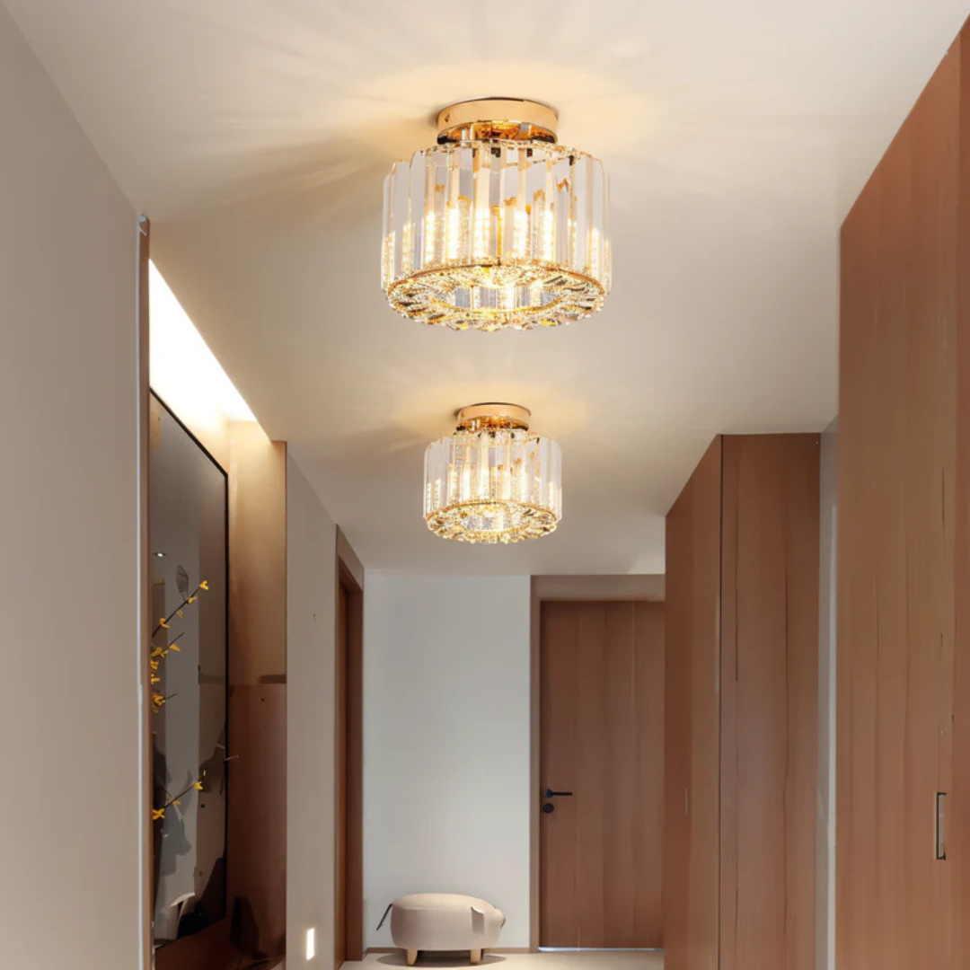 Plafonnier Élégant en Cristaux pour Salon, Chambre et Cuisine - Éclairage LED Moderne et Sophistiqué 3