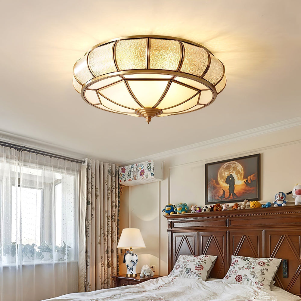 Plafonnier LED Design Élégant en Métal et Verre avec Détails Cristallins pour Salon et Chambre – Éclairage Moderne et Accueillant 1