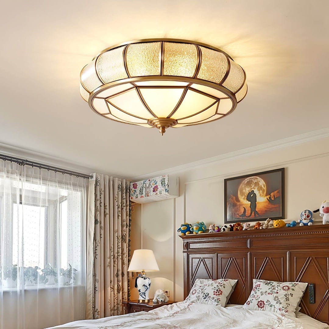 Plafonnier LED Design Élégant en Métal et Verre avec Détails Cristallins pour Salon et Chambre – Éclairage Moderne et Accueillant 1