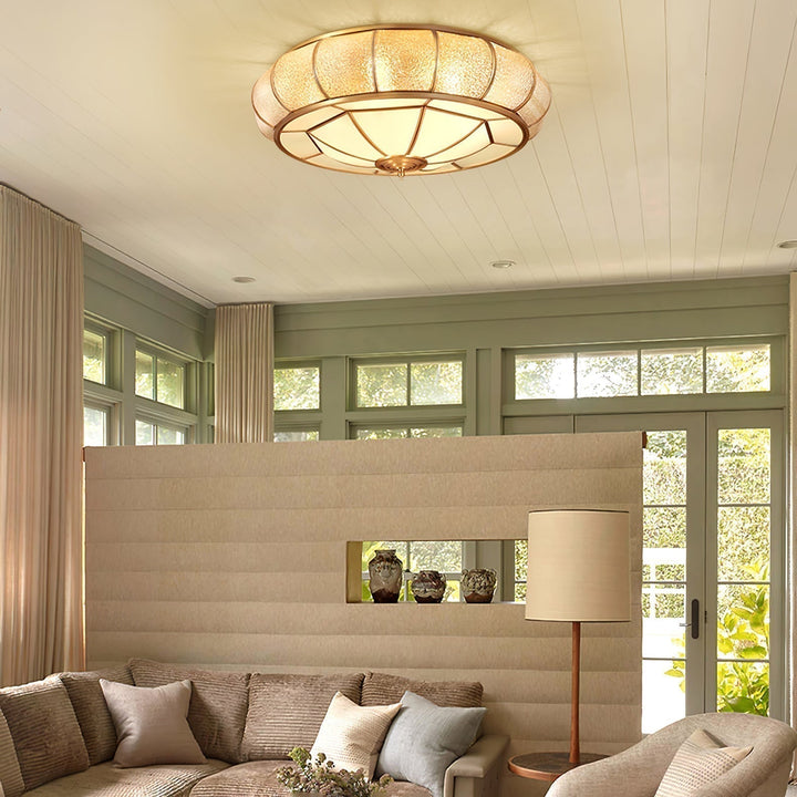 Plafonnier LED Design Élégant en Métal et Verre avec Détails Cristallins pour Salon et Chambre – Éclairage Moderne et Accueillant 2