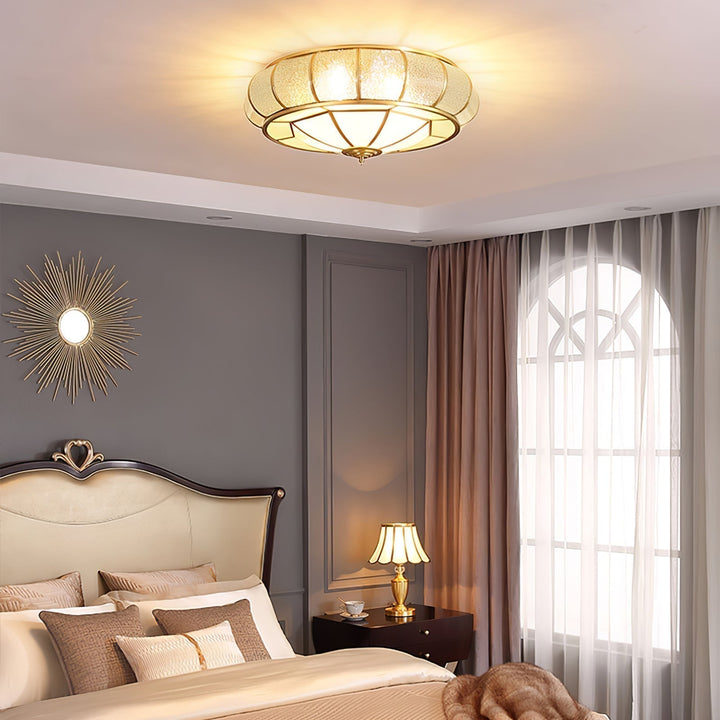 Plafonnier LED Design Élégant en Métal et Verre avec Détails Cristallins pour Salon et Chambre – Éclairage Moderne et Accueillant 4