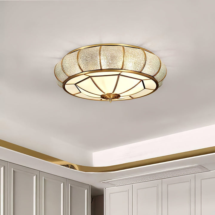 Plafonnier LED Design Élégant en Métal et Verre avec Détails Cristallins pour Salon et Chambre – Éclairage Moderne et Accueillant 5