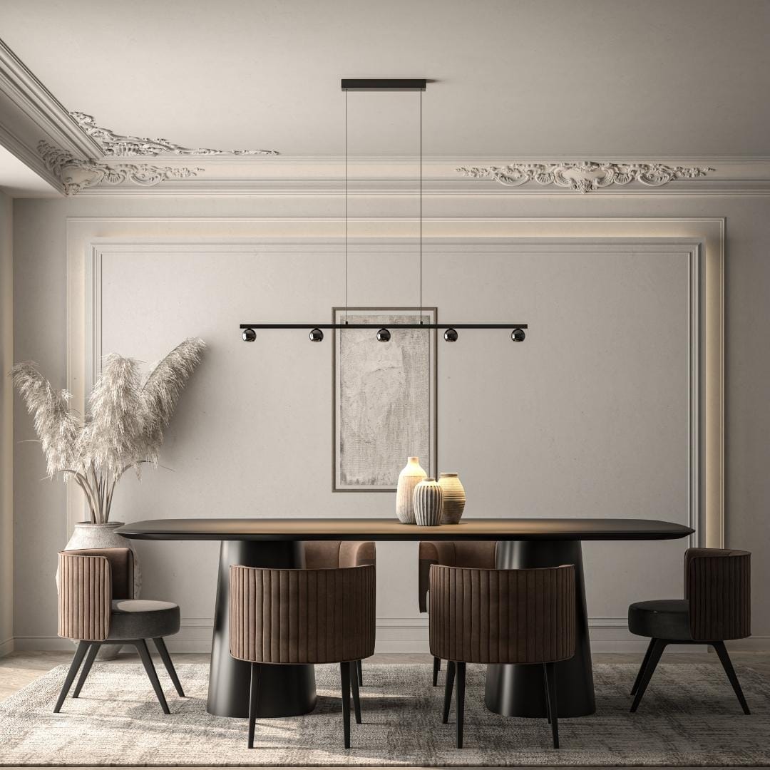 Plafonnier LED Design Moderne avec Hauteur Réglable pour Salon et Bureau - Éclairage Élégant et Chaleureux 0