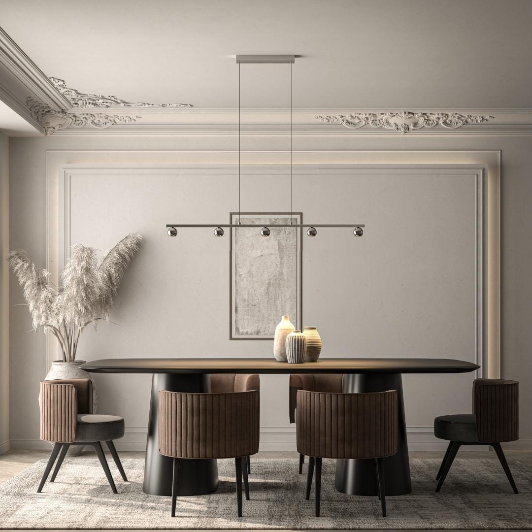 Plafonnier LED Design Moderne avec Hauteur Réglable pour Salon et Bureau - Éclairage Élégant et Chaleureux 1