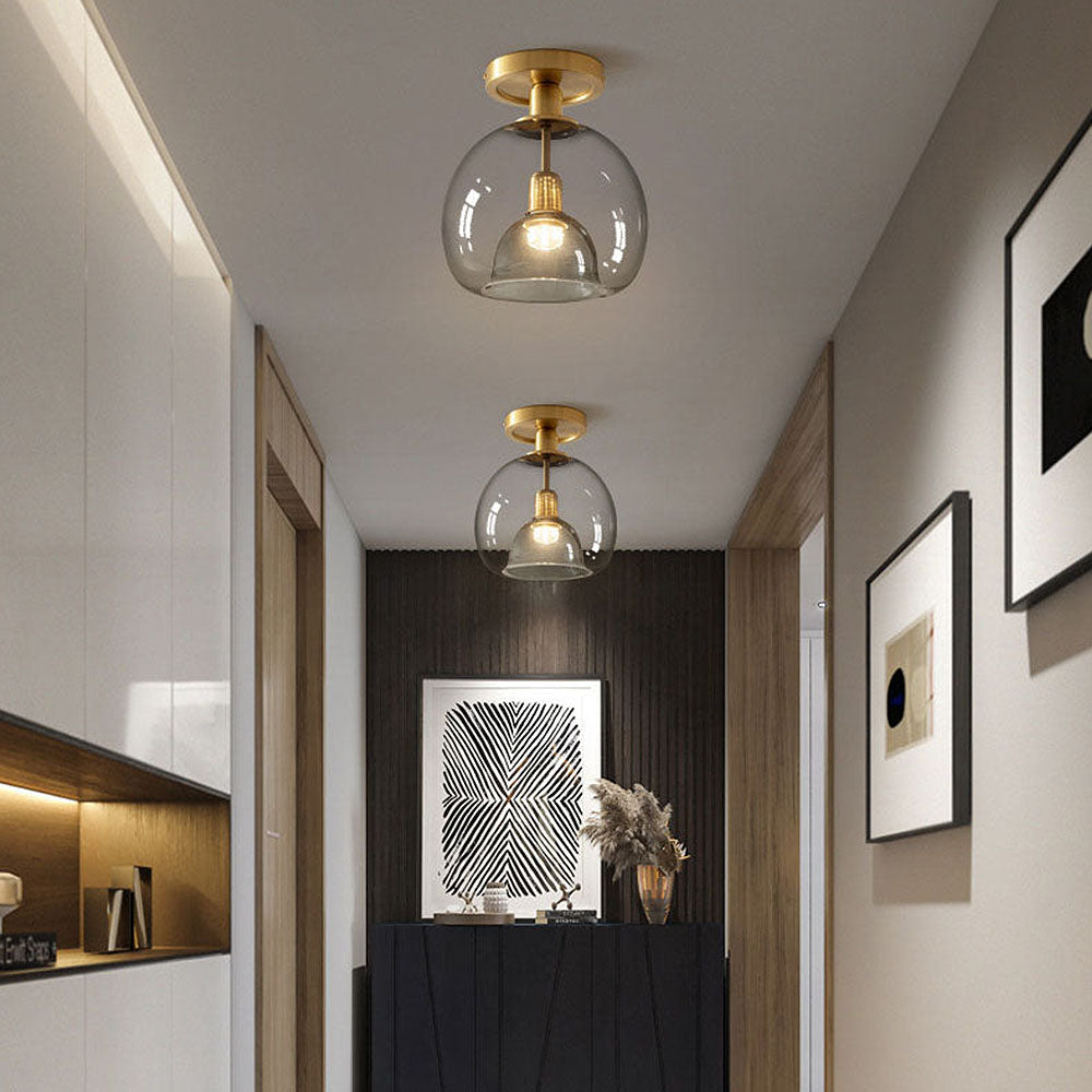 Plafonnier LED Design Moderne en Verre Gris pour Salon et Chambre – Éclairage Élégant et Ambiant 0
