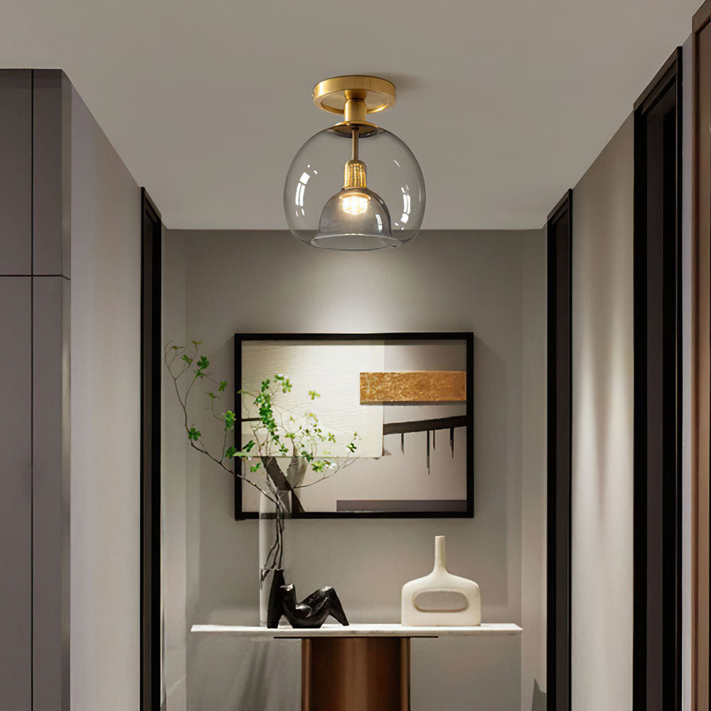 Plafonnier LED Design Moderne en Verre Gris pour Salon et Chambre – Éclairage Élégant et Ambiant 1