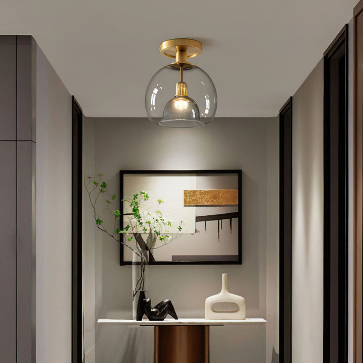 Plafonnier LED Design Moderne en Verre Gris pour Salon et Chambre – Éclairage Élégant et Ambiant 1