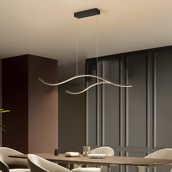 Plafonnier LED Design Ondulé pour Salon – Éclairage Moderne Économique en Métal 0