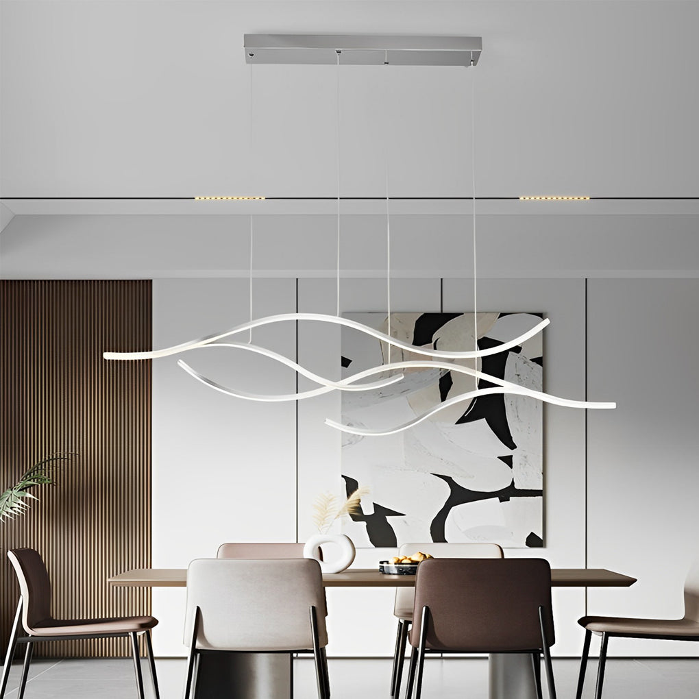Plafonnier LED Design Ondulé pour Salon – Éclairage Moderne Économique en Métal 10