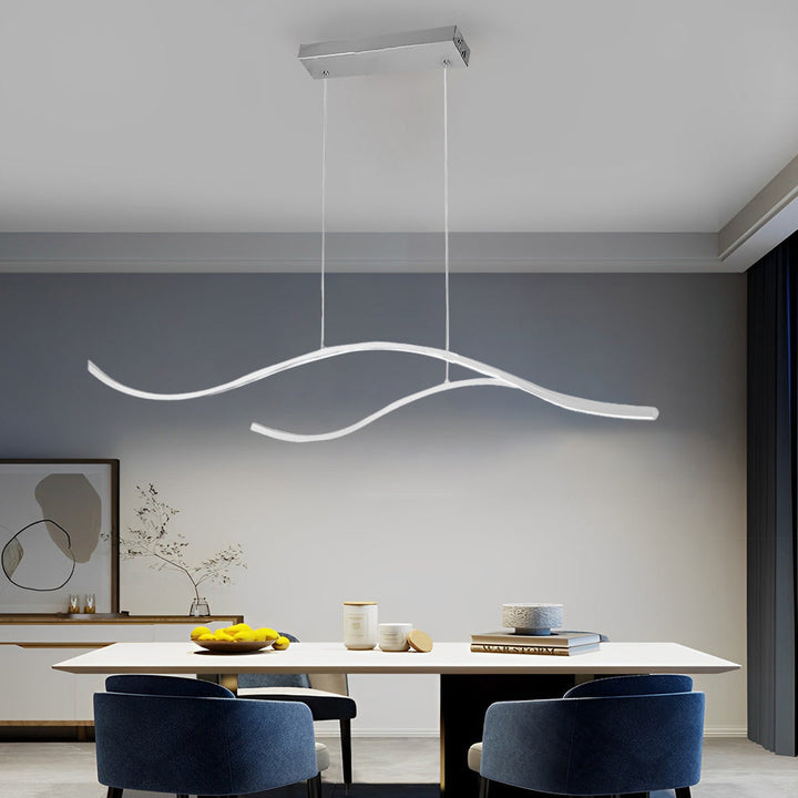 Plafonnier LED Design Ondulé pour Salon – Éclairage Moderne Économique en Métal 11