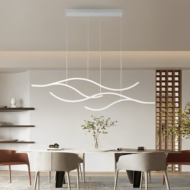 Plafonnier LED Design Ondulé pour Salon – Éclairage Moderne Économique en Métal 14