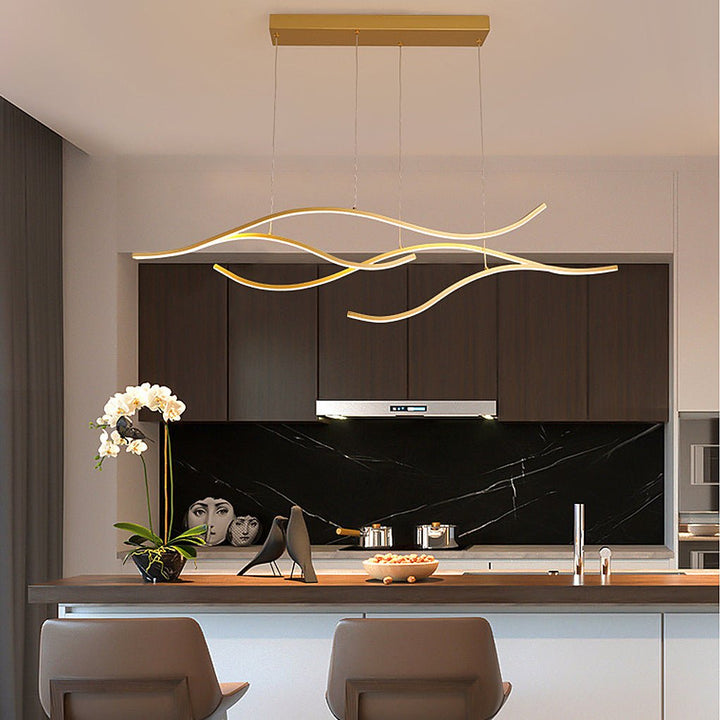 Plafonnier LED Design Ondulé pour Salon – Éclairage Moderne Économique en Métal 15