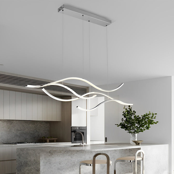Plafonnier LED Design Ondulé pour Salon – Éclairage Moderne Économique en Métal 16