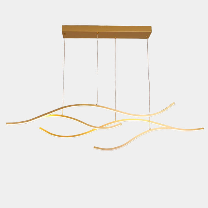 Plafonnier LED Design Ondulé pour Salon – Éclairage Moderne Économique en Métal 4