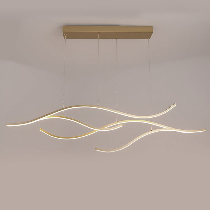 Plafonnier LED Design Ondulé pour Salon – Éclairage Moderne Économique en Métal 5